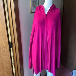 Elena Miro Vibrant Pink Hooded Poncho